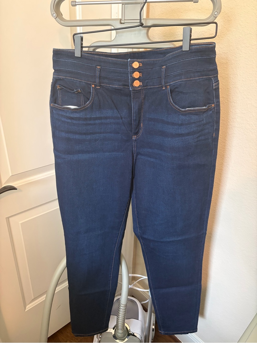 Ann Taylor Dark Blue Ankle Skinny Jeans
